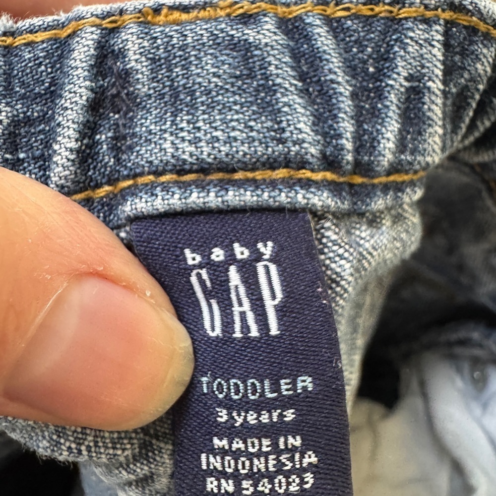 Baby Gap 3T Girls Blue Denim Flare Jeans Pants - Picture 9 of 9